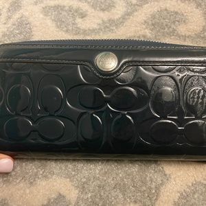 Coach Blue Leather Wallet